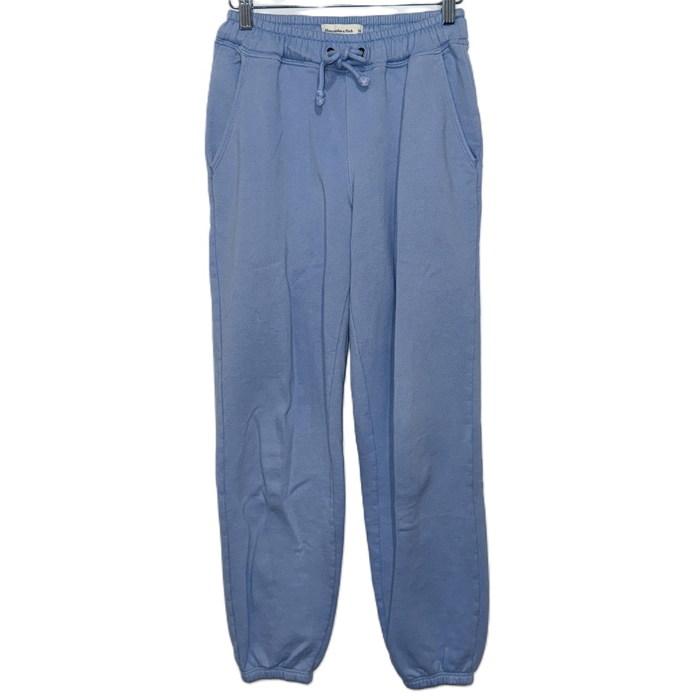 Womens Abercrombie Fitch Soft AF Blue Fleece Casual Athletic Sweatpants Size XS